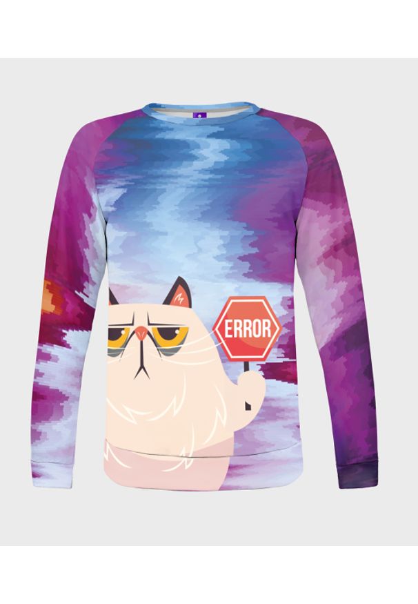 MegaKoszulki - Bluza damska fullprint Error Cat. Długość: długie. Styl: klasyczny