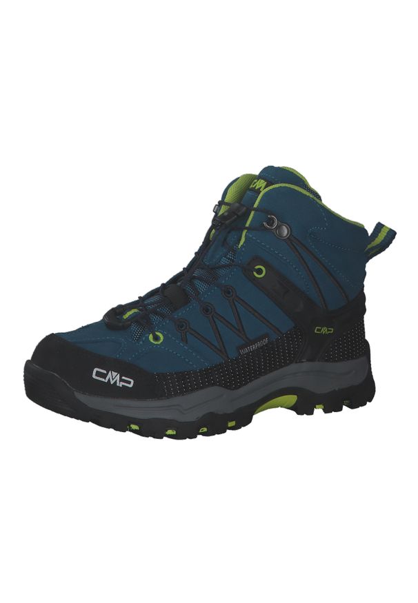 Buty trekkingowe dziecięce CMP RIGEL MID. Okazja: na co dzień. Kolor: niebieski, zielony, wielokolorowy