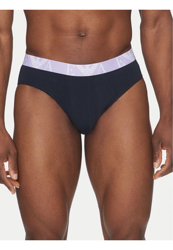 Emporio Armani Underwear Komplet 3 par slipów EM000258 AF10778 MB139 Granatowy. Kolor: niebieski. Materiał: bawełna