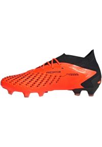 Adidas - Buty piłkarskie adidas Predator Accuracy.1 Fg GW4572 pomarańczowe. Zapięcie: sznurówki. Kolor: pomarańczowy. Materiał: materiał, syntetyk, guma. Szerokość cholewki: normalna. Sport: piłka nożna