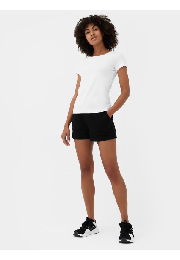 4f - 4F Spodenki dresowe damskie M. Kolor: czarny. Materiał: dresówka