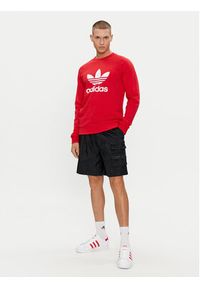 Adidas - adidas Bluza adicolor Classics Trefoil IA4855 Czerwony Regular Fit. Kolor: czerwony. Materiał: bawełna #5