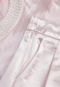 Renee - Różowy Wiskozowy Komplet Elegancki z Satynowego Materiału Bluzka w Stylu Kimono i Szerokie Spodnie Adraxera. Kolor: różowy. Materiał: wiskoza, materiał, satyna #3