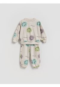 Reserved - Bawełniany komplet SmileyWorld® - jasnoszary. Kolor: szary. Materiał: bawełna #1