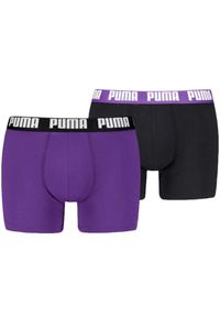 Bokserki męskie Puma Everyday Basic 2p. Kolor: fioletowy, czarny, wielokolorowy