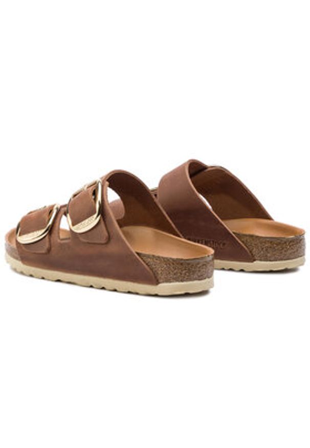 Birkenstock Klapki Arizona Big Buckle 1011073 Brązowy. Kolor: brązowy. Materiał: skóra