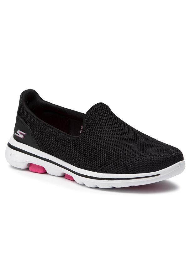 skechers - Półbuty Skechers Go Walk 5 15901/BKHP Black/Hot Pink. Kolor: czarny. Materiał: materiał