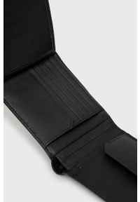 Calvin Klein portfel skórzany męski kolor czarny. Kolor: czarny. Materiał: skóra. Wzór: gładki #2