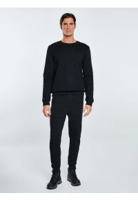 Big-Star - Bluza męska ze splotem pique czarna Wiler 906. Okazja: na co dzień. Kolor: czarny. Materiał: jeans, materiał, dzianina. Wzór: ze splotem. Styl: klasyczny, casual #4