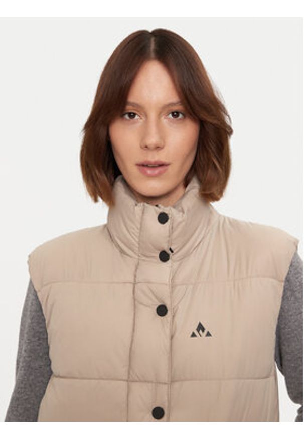 Whistler Kamizelka Amaretto W Long Puffer W234602 Beżowy Regular Fit. Kolor: beżowy. Materiał: syntetyk