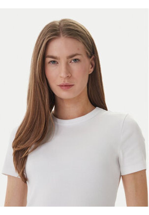 only - ONLY T-Shirt Val 15339774 Biały Slim Fit. Kolor: biały. Materiał: bawełna