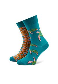 Funny Socks Skarpety wysokie unisex Turtle SM1/21 Niebieski. Kolor: niebieski. Materiał: materiał, bawełna #4