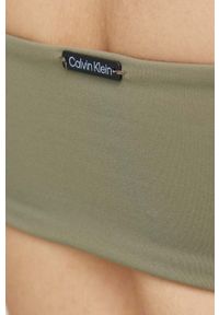 Calvin Klein biustonosz kąpielowy kolor zielony. Kolor: zielony. Materiał: włókno, materiał #4