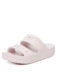 Crocs Klapki BAYA PLATFORM SANDAL 208188-6PI Różowy. Kolor: różowy. Obcas: na platformie #7