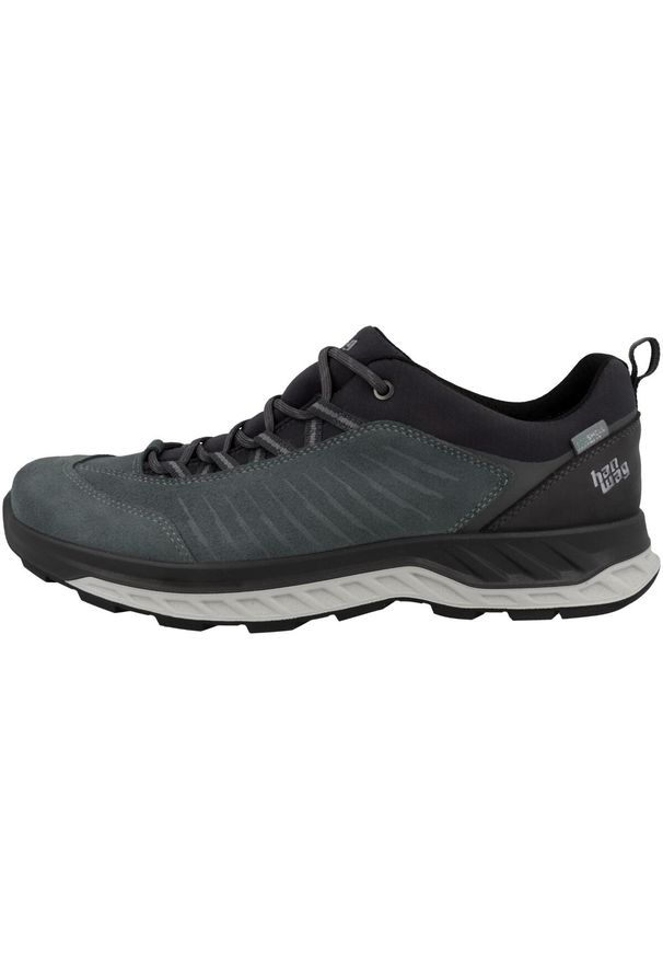 Buty do chodzenia męskie Hanwag Blueridge Low Es. Zapięcie: sznurówki. Kolor: wielokolorowy, szary. Materiał: skóra, materiał, syntetyk, tkanina. Szerokość cholewki: normalna. Sport: turystyka piesza