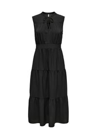 only - ONLY Sukienka codzienna Nova 15347921 Czarny Regular Fit. Okazja: na co dzień. Kolor: czarny. Materiał: wiskoza. Typ sukienki: proste. Styl: casual