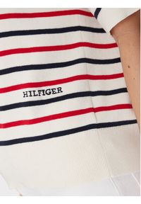 TOMMY HILFIGER - Tommy Hilfiger Sweter Mini Stp Co Open Polo Ss Swt WW0WW45400 Kolorowy Regular Fit. Typ kołnierza: polo. Materiał: bawełna. Wzór: kolorowy