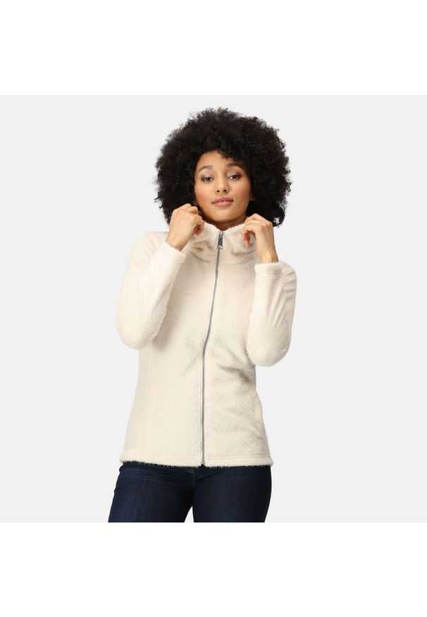Heloise Regatta damska turystyczna bluza z suwakiem. Kolor: biały. Materiał: bawełna, poliester
