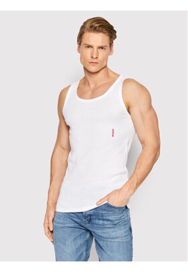 Hugo - HUGO Komplet tank topów 50469778 Biały Slim Fit. Kolor: biały. Materiał: bawełna