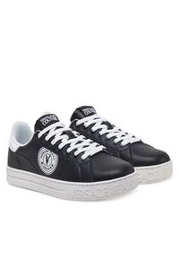 Versace Jeans Couture Sneakersy 78YA3SK1 Czarny. Kolor: czarny. Materiał: skóra