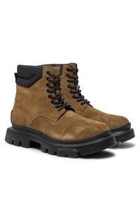 Hugo Trapery Fabyan 50528995 Brązowy. Kolor: brązowy. Materiał: skóra, zamsz #4