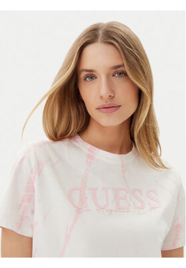 Guess T-Shirt V5GI19 I3Z14 Różowy Regular Fit. Kolor: różowy. Materiał: bawełna