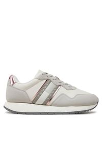 Tommy Jeans Sneakersy EVA Runner Metallic EN0EN02687 Écru. Materiał: skóra, zamsz