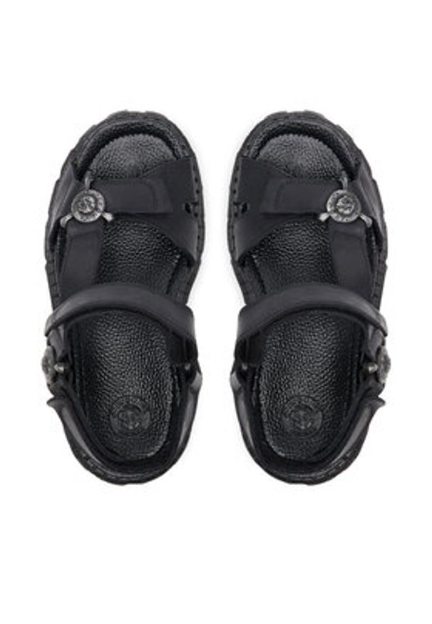 NEW ROCK Sandały M-BIOS130-C7 Czarny. Kolor: czarny. Materiał: skóra. Styl: rockowy