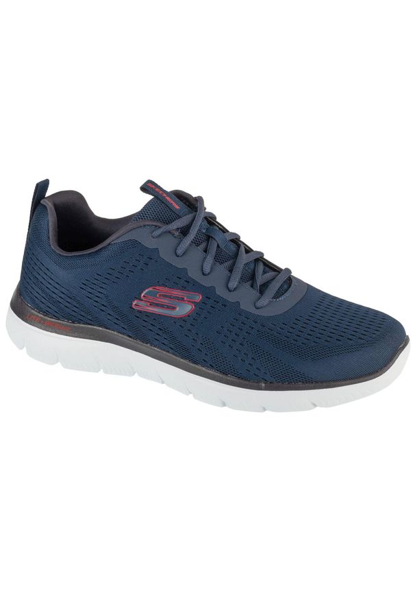 skechers - Buty sportowe Sneakersy męskie, Summits-Torre. Kolor: niebieski. Materiał: tkanina. Sport: turystyka piesza