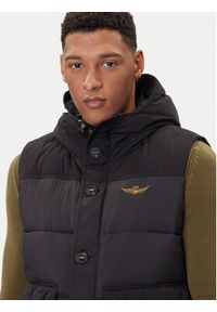 Aeronautica Militare Kamizelka 252AB3017UCT04211 Czarny Regular Fit. Kolor: czarny. Materiał: syntetyk #4