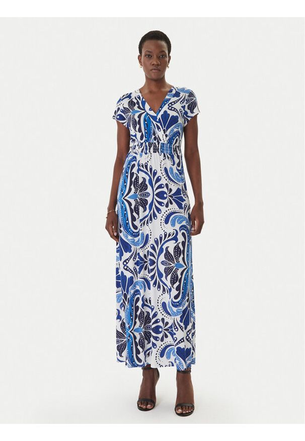 Morgan Sukienka letnia 261-RALIX Niebieski Regular Fit. Kolor: niebieski. Materiał: syntetyk. Sezon: lato