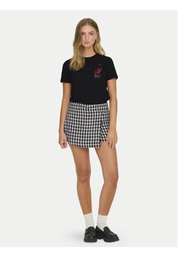 only - ONLY T-Shirt Kita 15332698 Czarny Regular Fit. Kolor: czarny. Materiał: bawełna