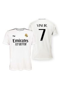 Real Madrid - Koszulka unisex kibica Realu Madryt 2024-25 premium, replika- Vini Jr.- 7. Kolor: biały. Sport: piłka nożna #1