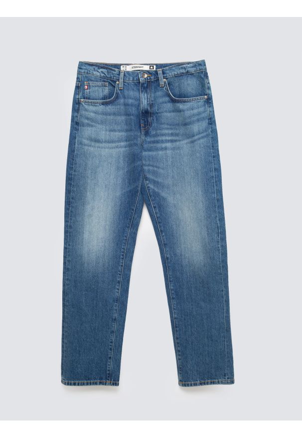 Big-Star - Jeansy męskie z prostą nogawką niebieskie Brandon 191. Okazja: na co dzień. Kolor: niebieski. Styl: casual, klasyczny