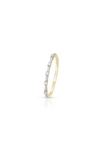 W.KRUK RABAT Złoty Pierścionek - złoto 585, Diament 0,07 ct - ZPA/PB+465K. Materiał: złote. Kolor: złoty. Wzór: aplikacja. Kamień szlachetny: diament #1