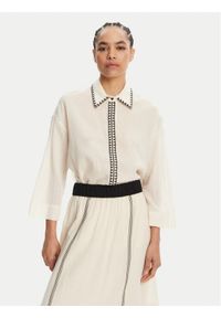 Devotion Twins - Devotion TWINS Koszula Gaia 025.001G Écru Regular Fit. Materiał: bawełna