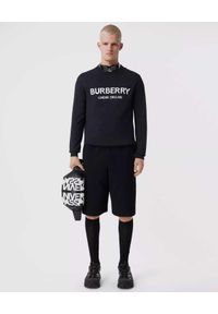 Burberry - BURBERRY - Wełniany sweter z logo. Kolor: czarny. Materiał: wełna. Długość rękawa: długi rękaw. Długość: długie #3