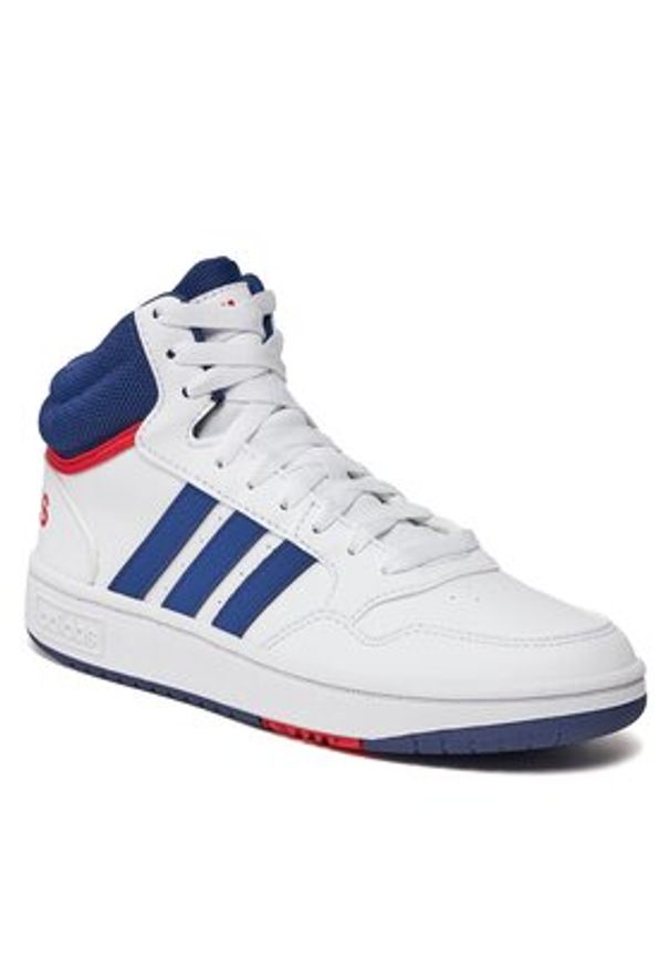 Adidas - adidas Sneakersy Hoops Mid Shoes GZ9647 Biały. Kolor: biały. Materiał: materiał