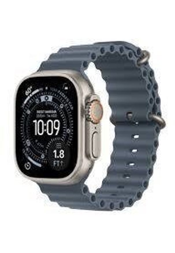 APPLE - Smartwatch Apple Watch Ultra 3 GPS + Cellular 49mm Natural Titanium / Ocean Band Niebieski (MEWH4QR/A). Rodzaj zegarka: smartwatch. Kolor: niebieski