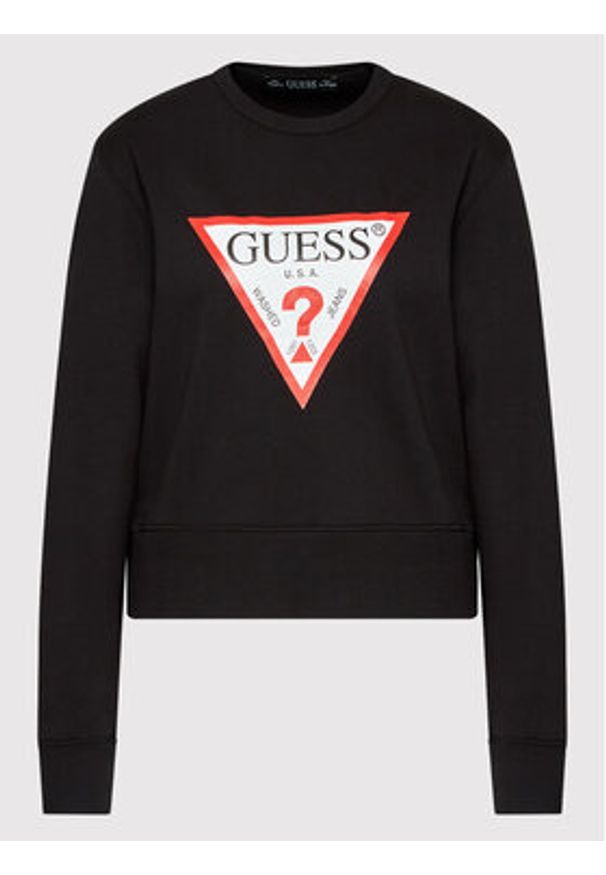 Guess Bluza Original W2YQ16 KBA10 Czarny Regular Fit. Kolor: czarny. Materiał: bawełna