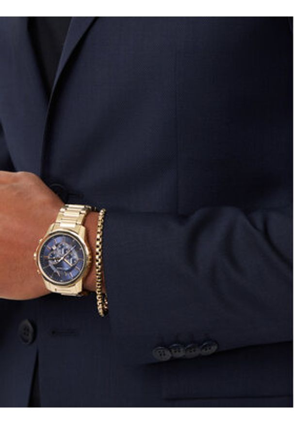 Armani Exchange Zegarek Banks AX7151SET Złoty. Kolor: złoty