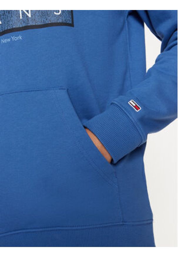 Tommy Jeans Bluza Dna Flag Twist DM0DM21100 Niebieski Regular Fit. Kolor: niebieski. Materiał: bawełna