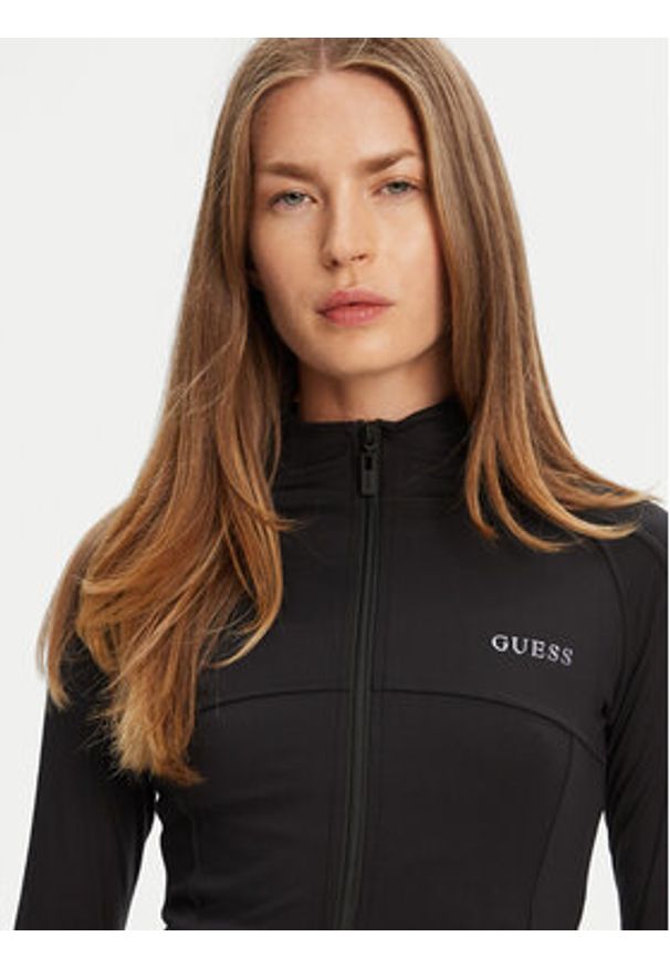 Guess Bluza V5RP17 KCD02 Czarny Regular Fit. Kolor: czarny. Materiał: syntetyk