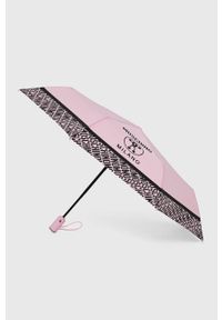 MOSCHINO - Moschino Parasol kolor różowy. Kolor: różowy #1