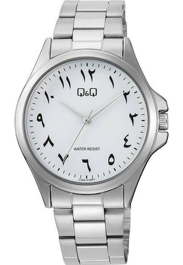 Zegarek Q&Q Zegarek QQ C36A-019P Męski Klasyczny biała tarcza .. Kolor: biały. Styl: klasyczny