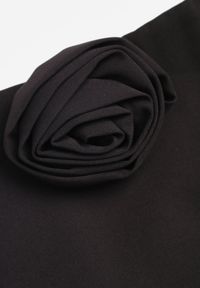 Born2be - Czarne Spódnico-Spodenki z Aplikacją w Kształcie Kwiatka i Zakładką Orbolia. Okazja: na co dzień. Kolor: czarny. Materiał: tkanina. Wzór: kwiaty, aplikacja. Styl: casual, elegancki #7