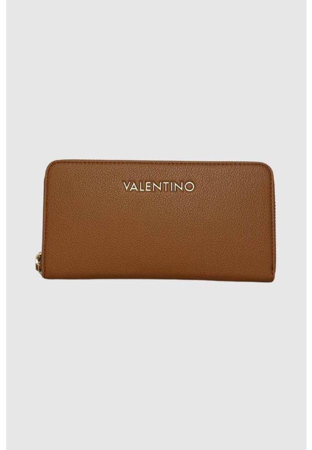 Valentino by Mario Valentino - VALENTINO Brązowy portfel Arcadia Zip Around Wallet. Kolor: brązowy