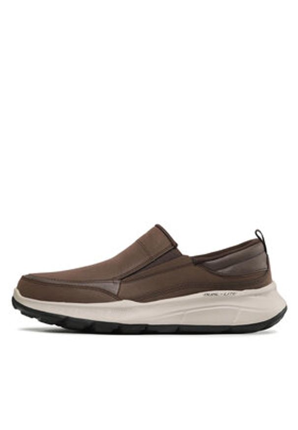skechers - Skechers Półbuty Harvey 232517/CHOC Brązowy. Kolor: brązowy. Materiał: skóra