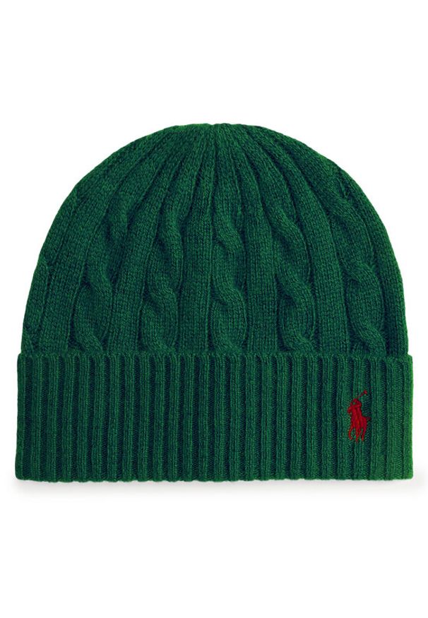 Polo Ralph Lauren Czapka 455981442005 Zielony. Kolor: zielony. Materiał: wełna