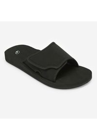 Klapki męskie Decathlon 590. Okazja: na plażę. Kolor: czarny. Styl: sportowy #1